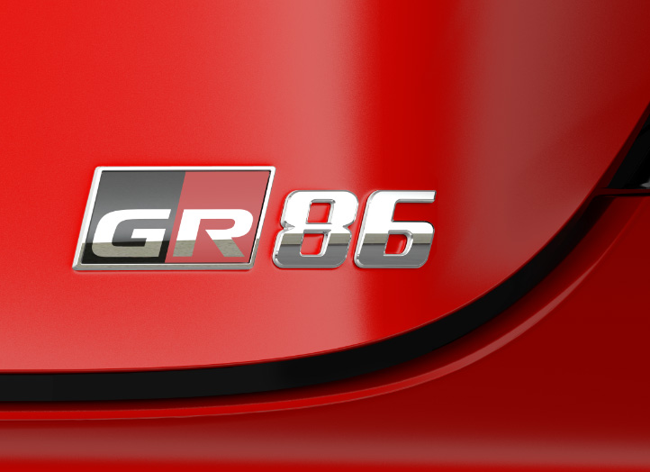 The redesigned GR86 logo