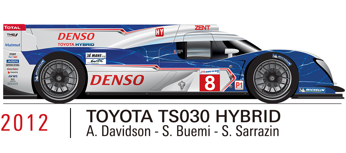 2012 TOYOTA TS030 HYBRID（A.Davidson/S.Buemi/S.Sarrazin）